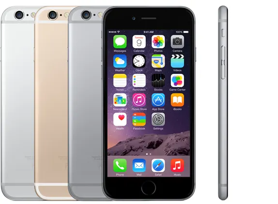 iPhone 6 — Product image supplied by Apple; pictured colours may vary. Resized and re-encoded for this catalogue.