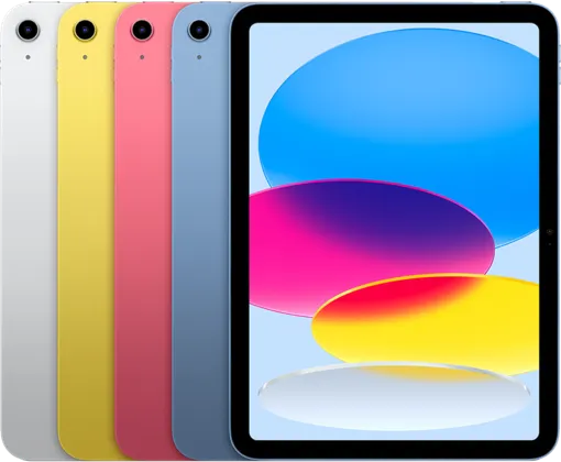 iPad (10th generation) — Product image supplied by Apple; pictured colours may vary. Resized and re-encoded for this catalogue.