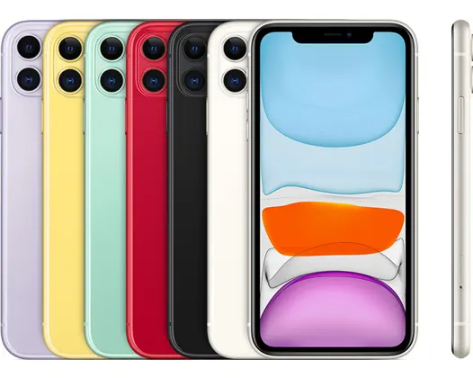 iPhone 11 — Product image supplied by Apple; pictured colours may vary. Resized and re-encoded for this catalogue.