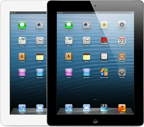 iPad (4th generation) — Product image supplied by Apple; pictured colours may vary. Resized and re-encoded for this catalogue.