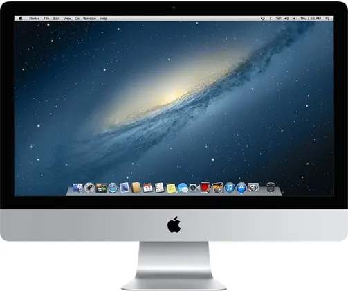 iMac (27-inch, Late 2012) — Product image supplied by Apple; pictured colours may vary. Resized and re-encoded for this catalogue.