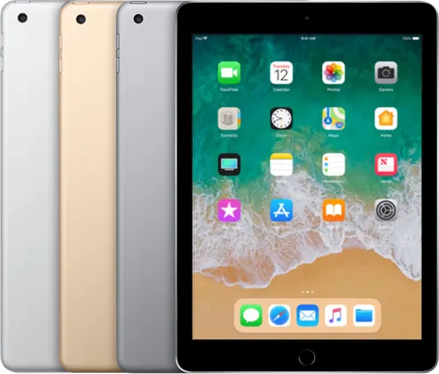 iPad (5th generation) — Product image supplied by Apple; pictured colours may vary. Resized and re-encoded for this catalogue.