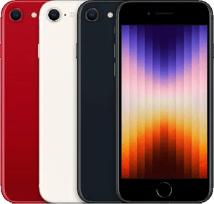 iPhone SE (3rd generation) — Product image supplied by Apple; pictured colours may vary. Resized and re-encoded for this catalogue.