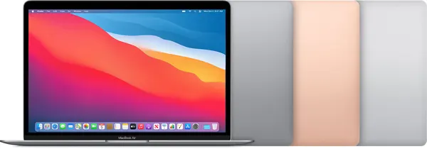 MacBook Air (M1, 2020) — Product image supplied by Apple; pictured colours may vary. Resized and re-encoded for this catalogue.