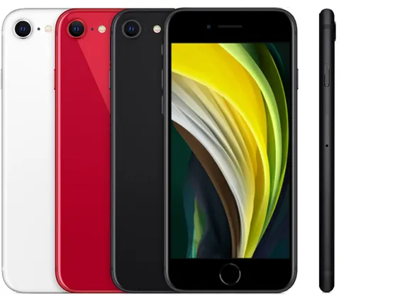 iPhone SE (2nd generation) — Product image supplied by Apple; pictured colours may vary. Resized and re-encoded for this catalogue.