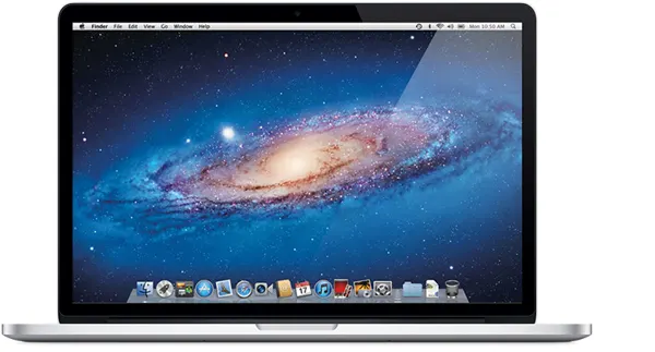 MacBook Pro (Retina, 15-inch, Mid 2012) — Product image supplied by Apple; pictured colours may vary. Resized and re-encoded for this catalogue.