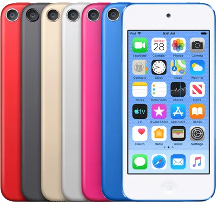iPod touch (7th generation) — Product image supplied by Apple; pictured colours may vary. Resized and re-encoded for this catalogue.