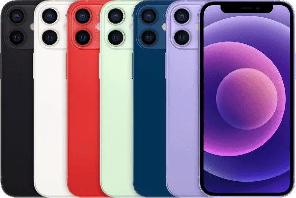 iPhone 12 mini — Product image supplied by Apple; pictured colours may vary. Resized and re-encoded for this catalogue.