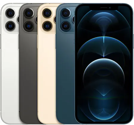 iPhone 12 Pro — Product image supplied by Apple; pictured colours may vary. Resized and re-encoded for this catalogue.