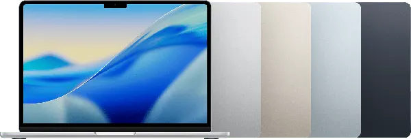 MacBook Air (13-inch, M5) — Product image supplied by Apple; pictured colours may vary. Resized and re-encoded for this catalogue.