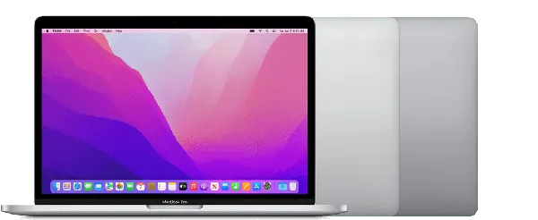 MacBook Pro (13-inch, M2, 2022) — Product image supplied by Apple; pictured colours may vary. Resized and re-encoded for this catalogue.