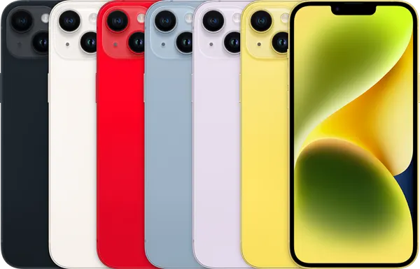 iPhone 14 Plus — Product image supplied by Apple; pictured colours may vary. Resized and re-encoded for this catalogue.