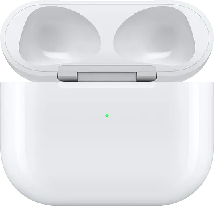 HomePod Mini (yellow, orange, blue) — Category illustration: MagSafe Charging Case for AirPods 3 (2021). This is not a photograph of the exact listed model. Resized and re-encoded; the credited image licence applies.
