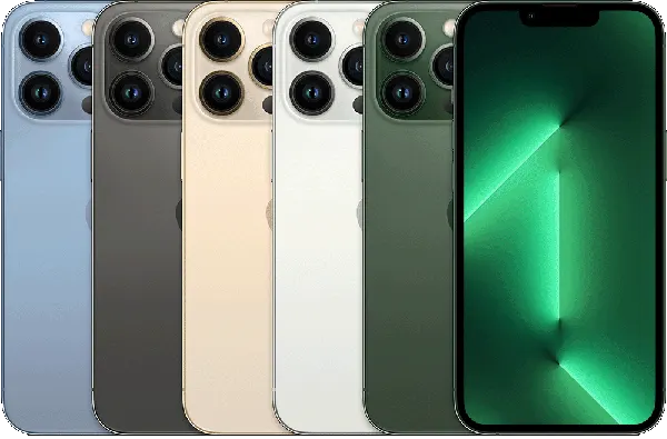 iPhone 13 Pro — Product image supplied by Apple; pictured colours may vary. Resized and re-encoded for this catalogue.