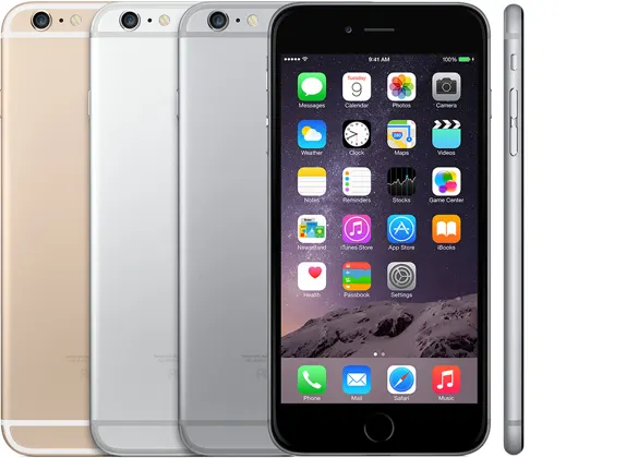 iPhone 6 Plus — Product image supplied by Apple; pictured colours may vary. Resized and re-encoded for this catalogue.