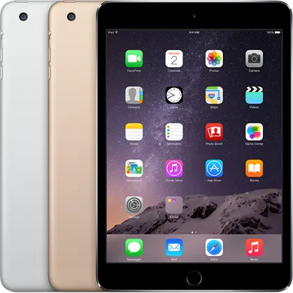 iPad mini 3 — Product image supplied by Apple; pictured colours may vary. Resized and re-encoded for this catalogue.