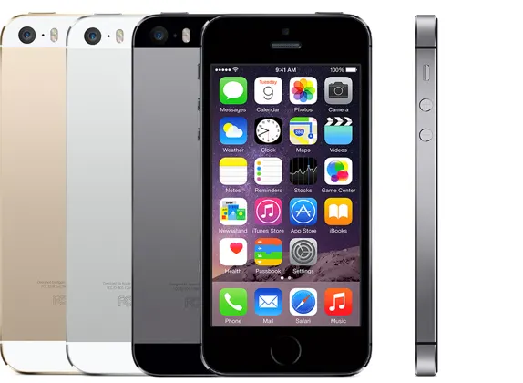 iPhone 5s — Product image supplied by Apple; pictured colours may vary. Resized and re-encoded for this catalogue.
