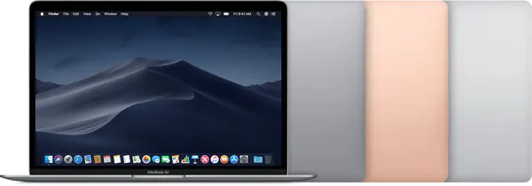 MacBook Air (Retina, 13-inch, 2019) — Product image supplied by Apple; pictured colours may vary. Resized and re-encoded for this catalogue.