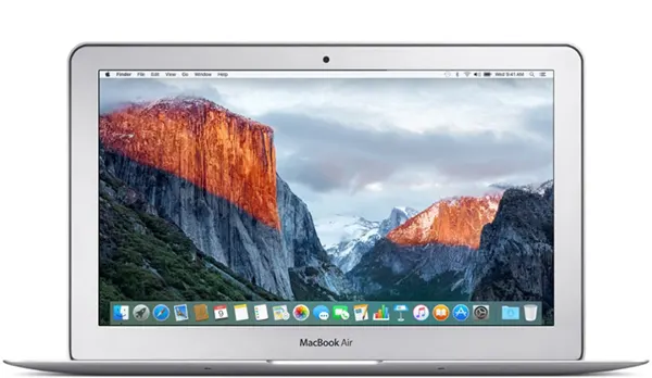 MacBook Air (11-inch, Early 2015) — Product image supplied by Apple; pictured colours may vary. Resized and re-encoded for this catalogue.