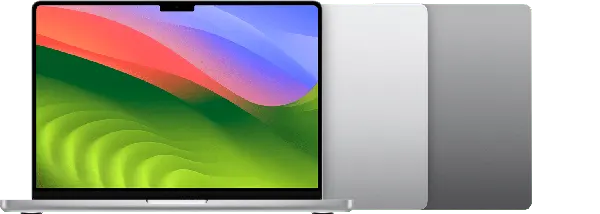 MacBook Pro (14-inch, Nov 2023) — M3 — Product image supplied by Apple; pictured colours may vary. Resized and re-encoded for this catalogue.